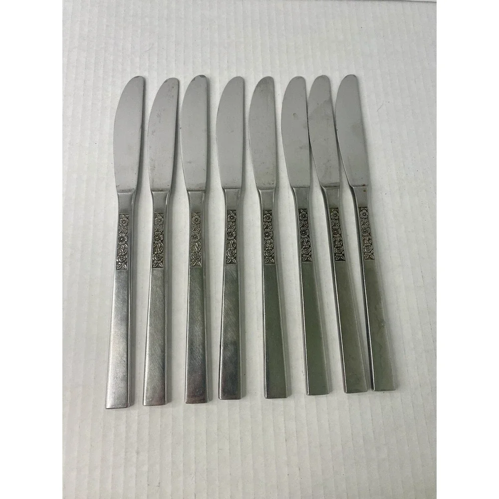 Stanley Roberts Dinner Knives Dorette Rose 9